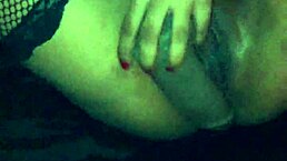 Hidden fantasy part 1 with ebony amateur using dildo in couple maledom play.