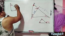 Amateur Asian Nerd Teacher Explores Bedroom With Student In Brown Eyes Scene