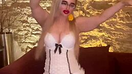 Belly dancer with glasses performs goddess music dance