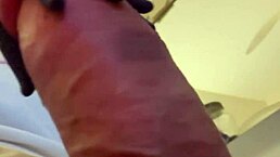 Big dick solo handjob workout with homemade amateur exercises for my monster cock until cum.