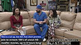 Solana Moans In Latex As Doctor Fucks Her Hard In Hospital, Blasting Cum After She Spits His Load