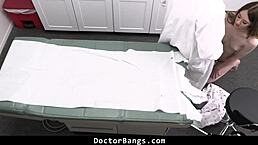 Innocent Teen Michelle Anthony Has Abdominal Pain! Shy Brunette Needs Doctor's Big Cock Attention in Hospital for Orgasm Relief - DoctorBangs