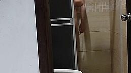 Behind the scenes of next video where my curvy colombian landlady collects rent in bathroom roleplay with husband