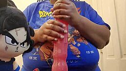 Boyfriend Tee V3 With Huge Natural Tits And Fat BBW Using Big Black Cock Dildo For Sensual Play!