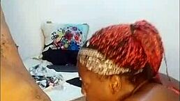 Slutty black girl unlocks her naughty side, sucking and swallowing cum from that monster cock like a total whore.