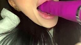 horny british girl toys herself to orgasm
