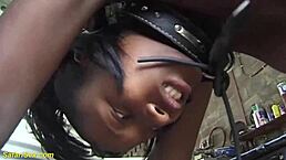 rough african teen fisted in backseat first time