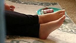 Cute Feet Hidden In Candid Fetish Moment
