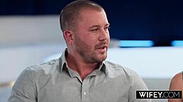 Candice holds husband's hand while riding monster bbc