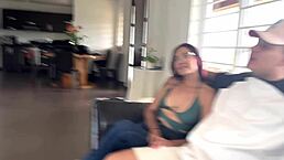 Why not ride his best friend's big cock while boyfriend's away? Allison Sweet does