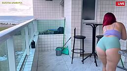 oh gosh, i hired this maid and she's super naughty in those mini shorts, got me all excited like crazy