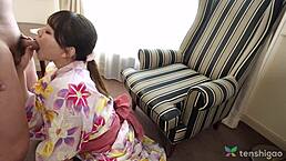 I Am Japanese Aki Igarashi in Kimono Experiencing Intense Orgasm