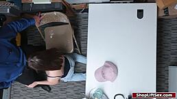 teen shoplifter fucked in officers desk