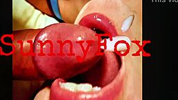 Sunnyfox licks and sucks dick until cum in mouth