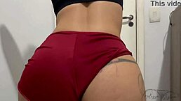 i pulled my stepmother's shorts to the side and she twerked taking dick in her ass while i watched