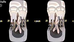 In this casual tale, the kinky redhead soaks her clothes with piss