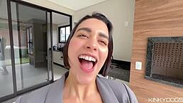 Beautiful big ass real estate agent shows her skills to close a deal