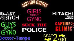 Aria Nicole acts as nurse giving creampie treatment to patient in latex gloves behind the scenes