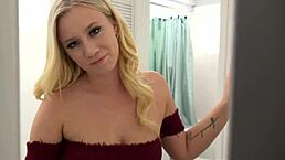 Horny step sister gets pov blowjob and fucking care after wild party with big cock