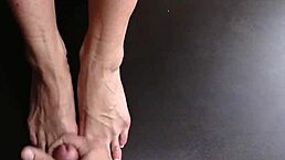 Lady Cops Give Footjob Leading To Cumshot