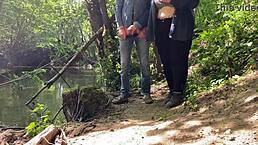 Amazing handjob from curvy mature mother in law with cum on big natural tits