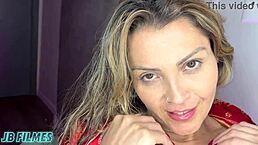 Fuck my pussy deep, I want to feel that huge cock all the way inside my wet brazilian cunt. Blonde big tits milf rides interracial cowgirl with spreading clit action!