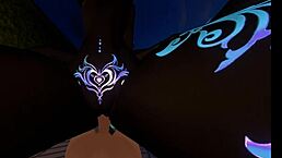 Mommy dominates femboy with riding cowgirl creampie in cute couple session.