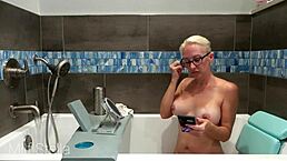 Bathing with Stella E01 Featuring Milf Stella Shaving Pussy and Body in Bathroom