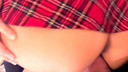 japanese girl masturbates in bathroom until stepdad sees and fucks her bent over doggystyle