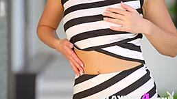 Cute Babe Kailena Strips Naked Showing Big Tits and Amazing Body