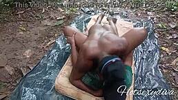 Big ass js3 student gets fucked in the bush by senior prefect with huge black monster dick in missionary