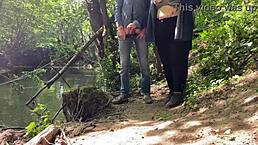 Amazing handjob from curvy mature mother in law with cum on big natural tits