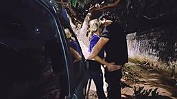 Yuri gaúcho raw bareback cock sucking in parking lot