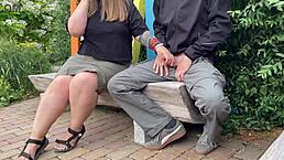 my son in law needed to cum outside. i showed him the best way with my big natural tits and wet pussy in our outdoor roleplay.