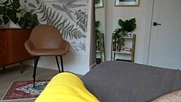 Brunette Babe Bent Over Doggystyle With Ripped Clothes Riding Muscular Guy Next Door