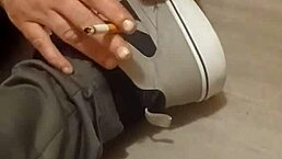 Friend Has Fun Trashing My Sneakers with Playful Energy