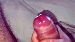 Woke up horny and jerked off my big balls with a massive cumshot in the bedroom
