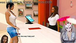 Come play with me, says the playful fox in stockings, flashing her big ass and tits under the skirt outdoors.