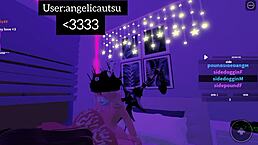 嘿，我在Roblox公寓后入大屁股朋友肛交内射！