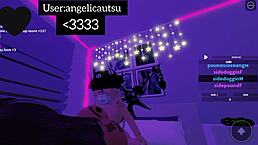 Hey, I'm fucking my friend in the Roblox condo with big ass doggystyle and anal cumshot!