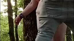 Slave Titia la Tertius gets chained in the forest for outdoor bondage and maledom humiliation with spanking and vibrator