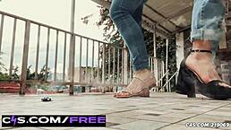 Towering Latina Goddesses Crush Tiny 18+ Soldiers with Feet in Outdoor 4K Fetish Play