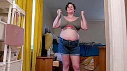 Getting Ready And Filming Giantess Video Bts With Hairy Brunette Milf Bbw Fetish