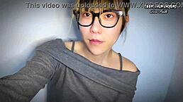 asian ladyboy in pantyhose anal dildo play with cock cage cumshot