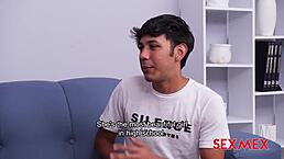 Hey, check out Maria Rojas in a wild threesome with her boyfriend and step-brother on Sexmex!