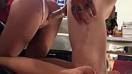 subtle tease as brunette amateur positions her real doll for anal toy assfucking close to a fuck doll session