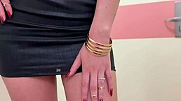 Redhead wife teases submissive husband with big black cock creampie from lover