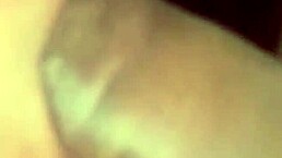 catching a hot married woman filling her pussy with milk from big cock interracial workout in see through bride wedding attire