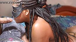 1h handcuff facefuck for elvie slutty ebony whore in homemade african pussy action part 7