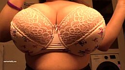 Bra Change Sparks Huge Tits Titfuck Action